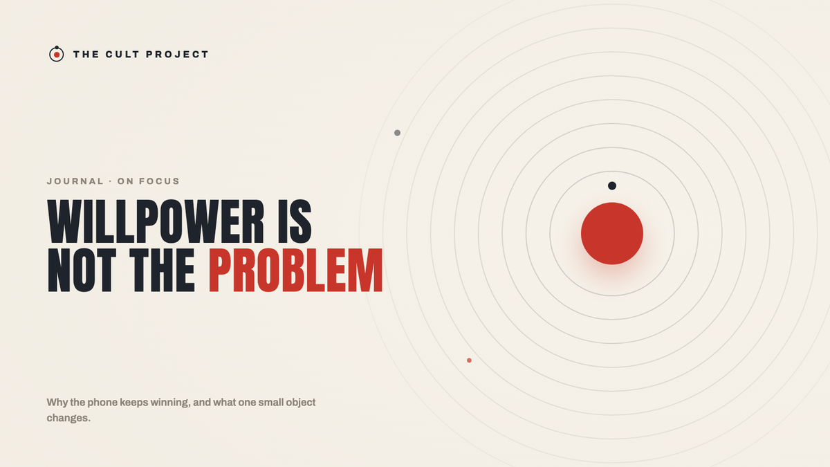 Willpower is not the problem