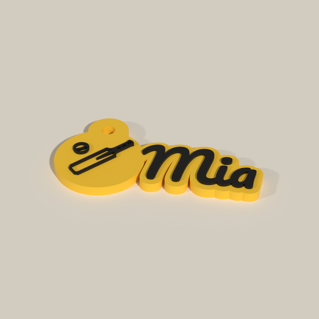 NFC Name Keychain — Bahama Yellow / Black