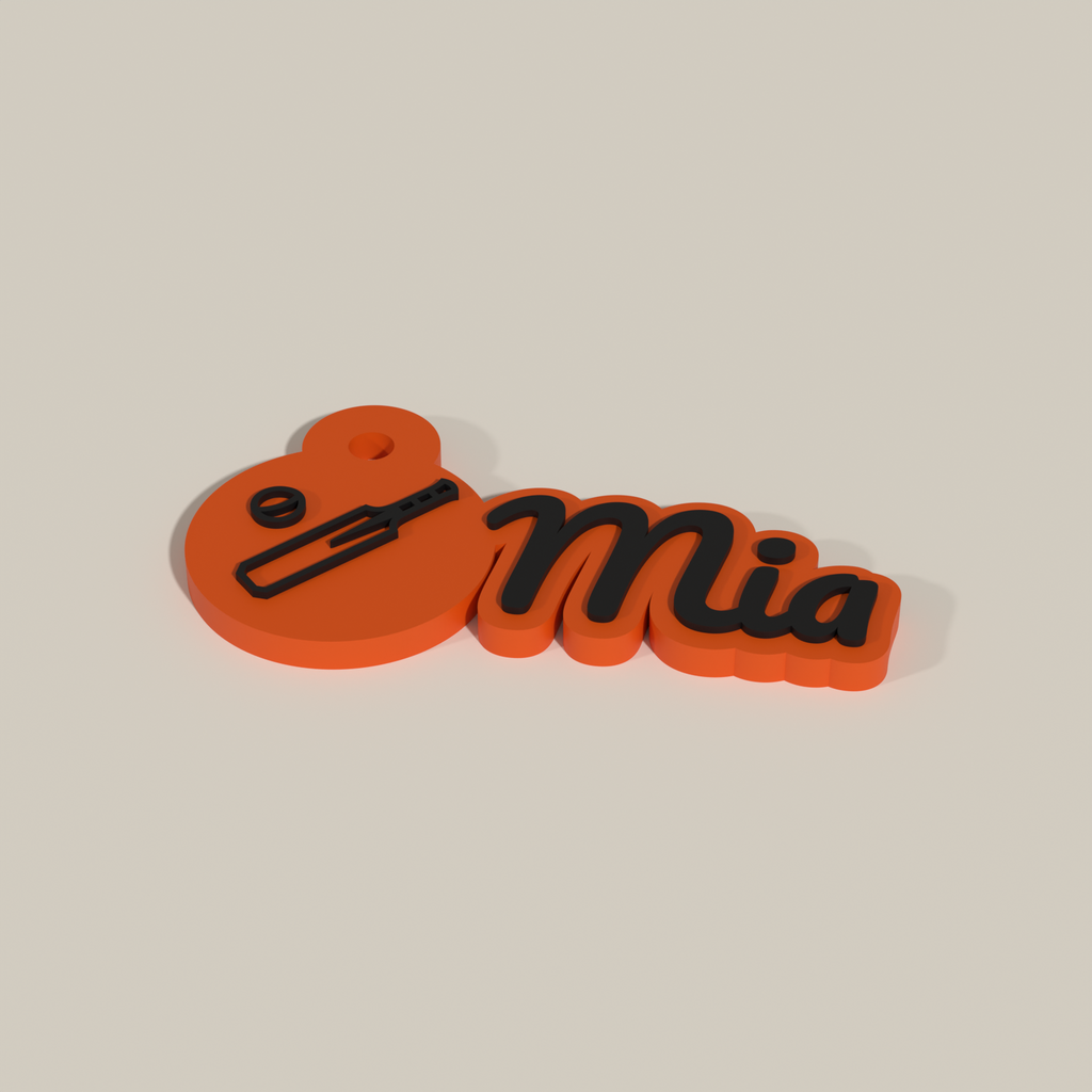 NFC Name Keychain — Outrageous Orange / Black