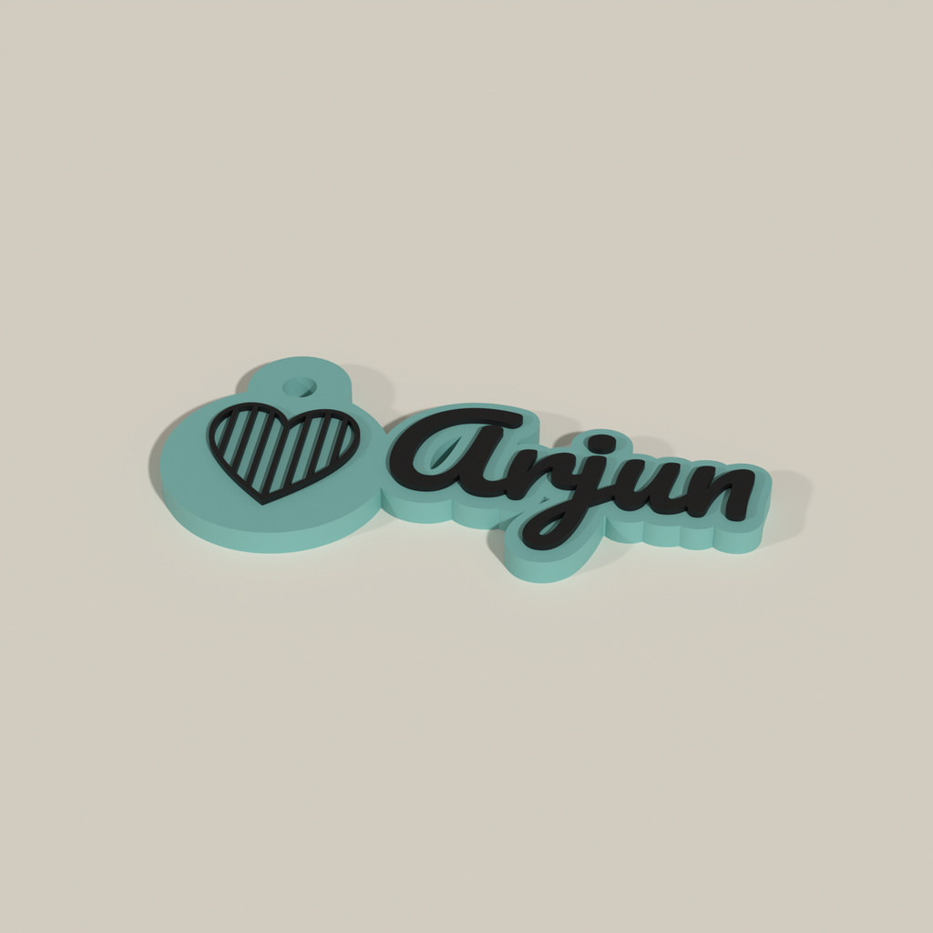NFC Name Keychain — Teal Blue / Black