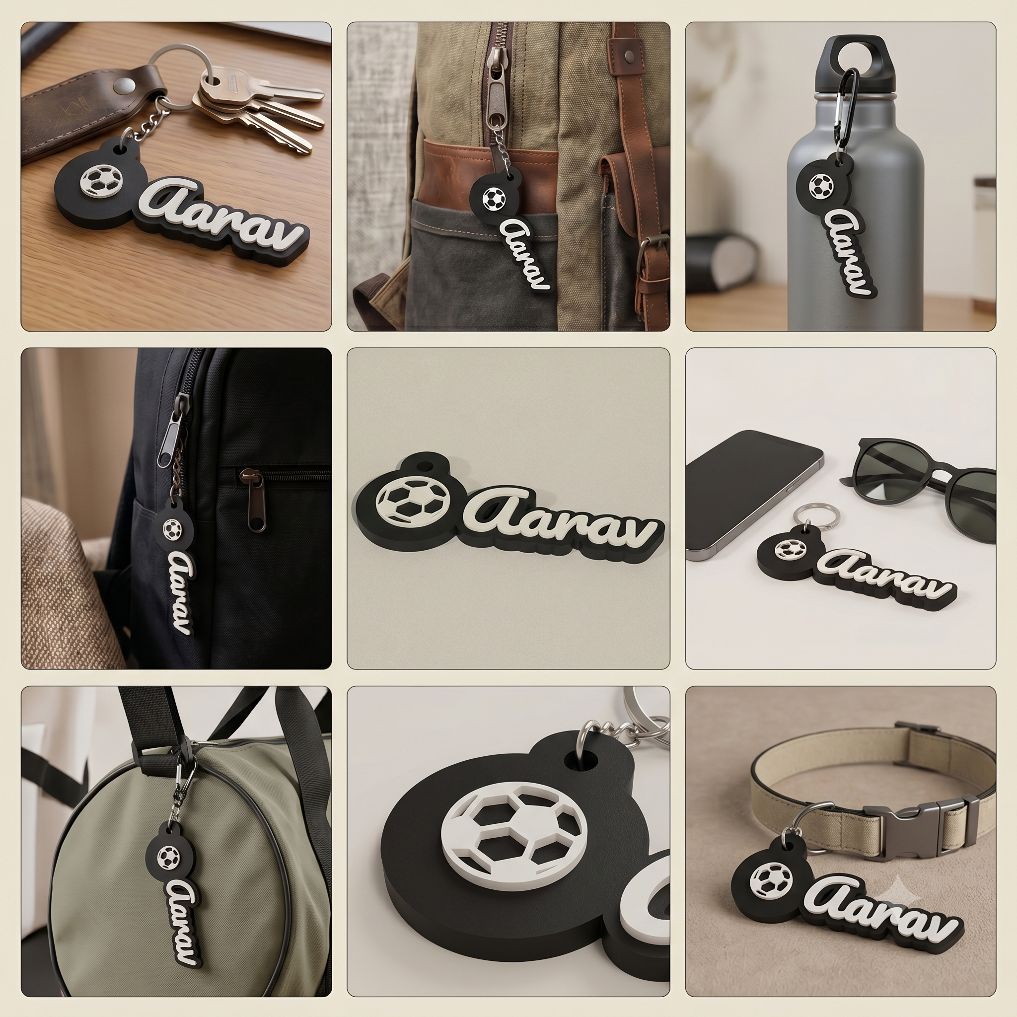 NFC name keychains in everyday use