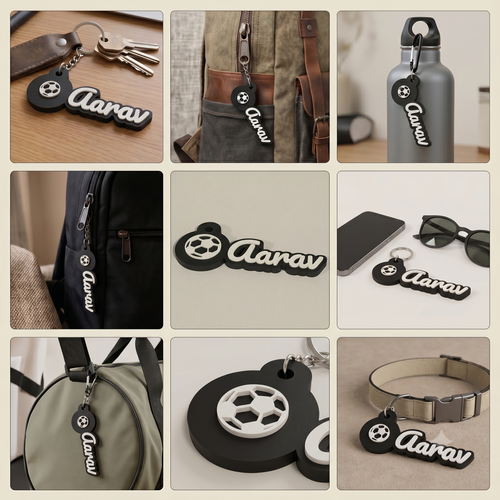 NFC name keychains in everyday use