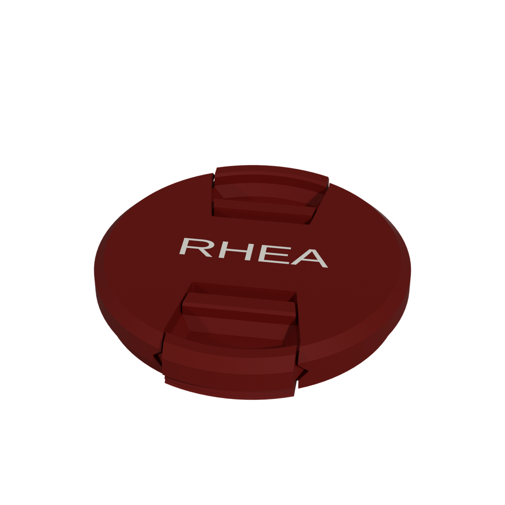Lens cap, red and white