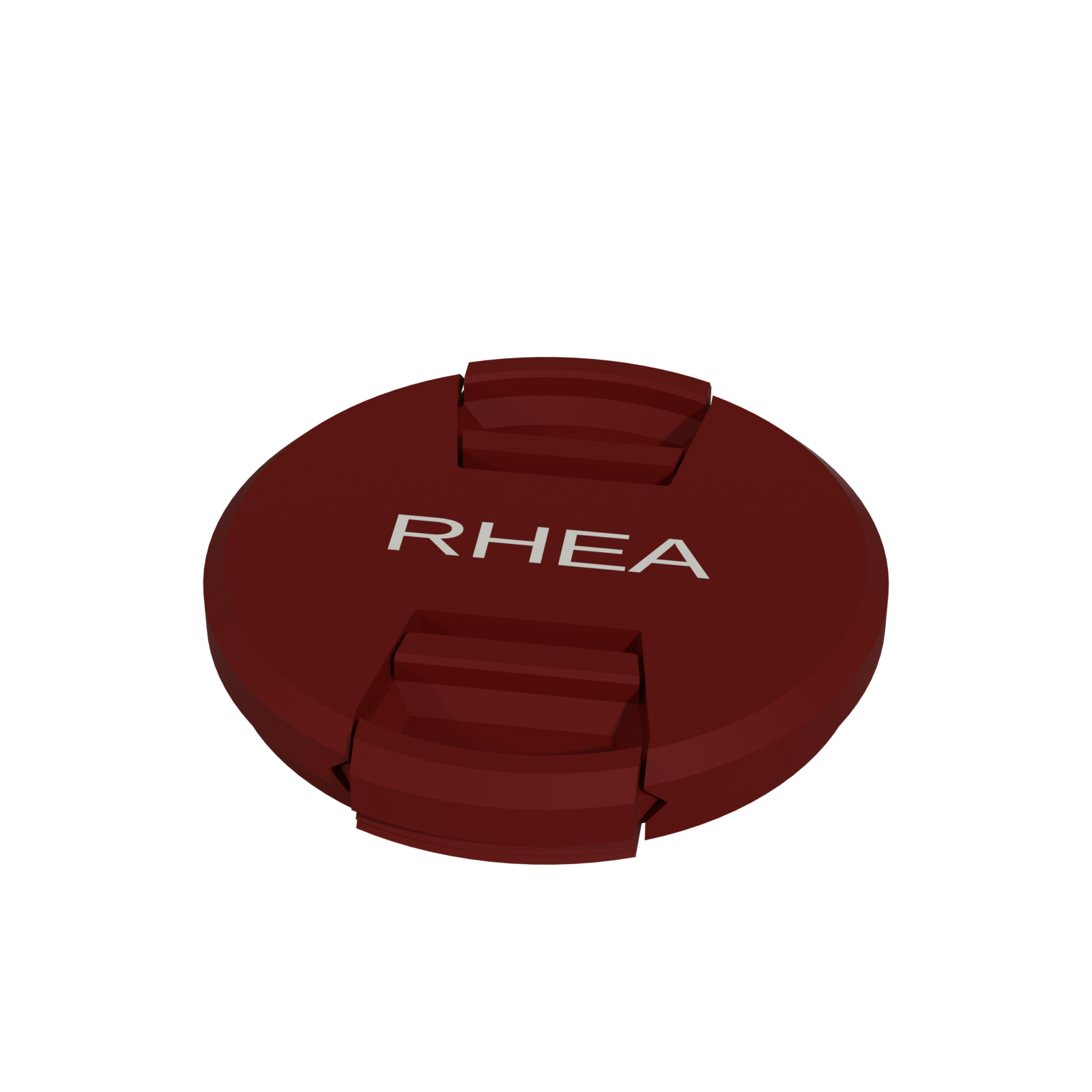 Lens cap, red and white